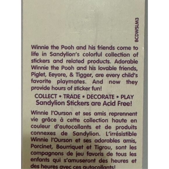 Sandylion Tigger Stickers from Winnie the Pooh - Picture 6 of 8